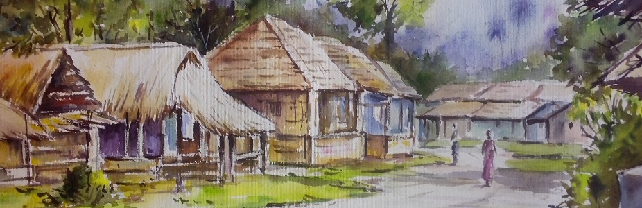 Indian Village Scene